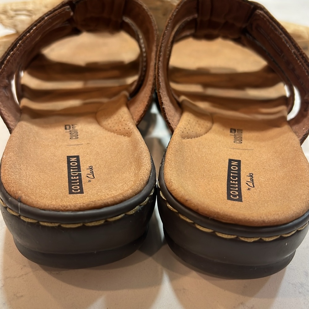 Clarks Comfort Brown Valcro Slip-On Women's Size 10 - Picture 8 of 15